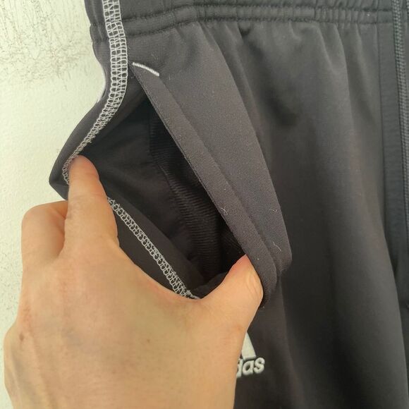 adidas Black Track Pants with White Stripes - Picture 8 of 9